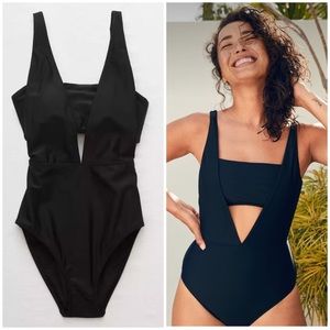 Aerie Black Women Swim One Piece